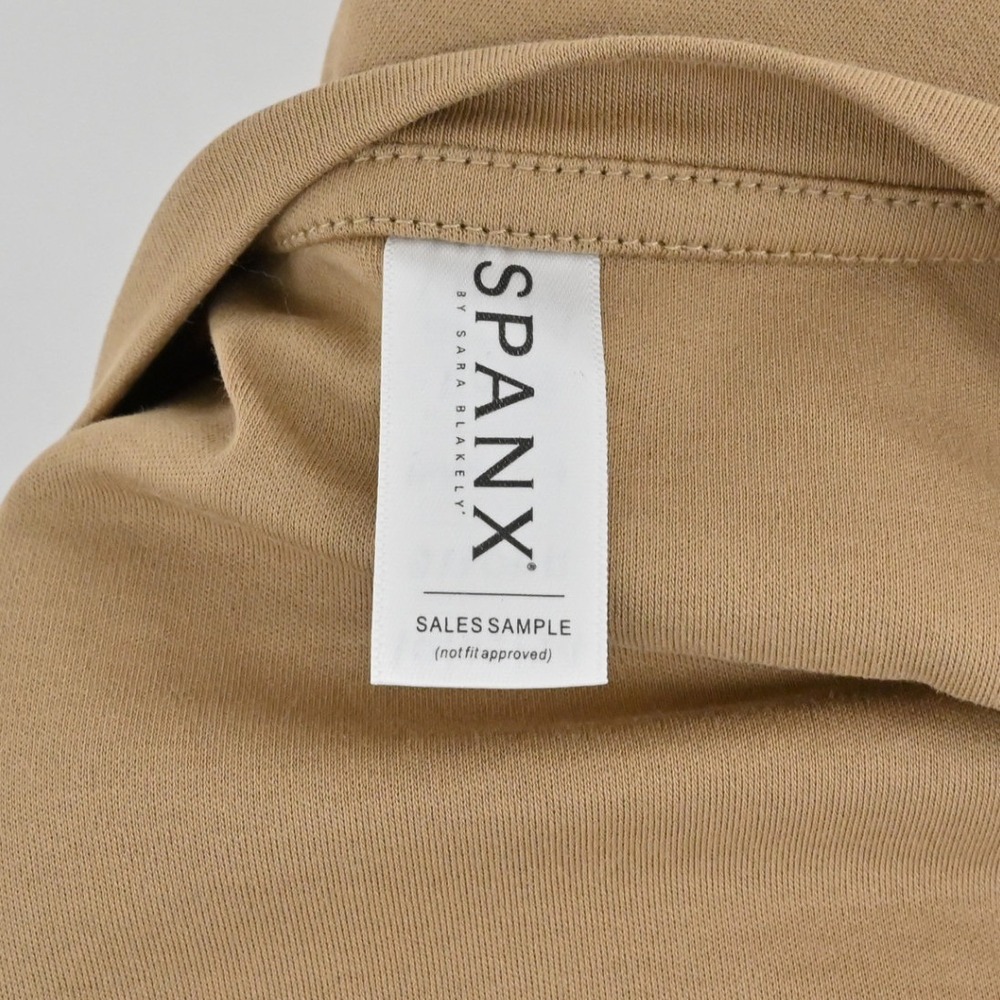 Spanx Better Base Short Sleeve Tee Womens Size‎ M Barley Tan Crew Neck 21300R - Picture 5 of 7